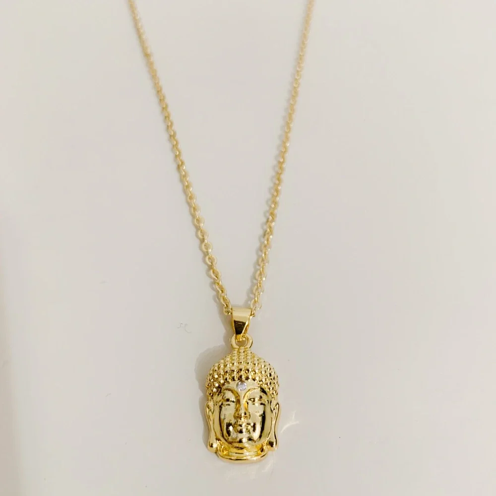 Buddha Head Necklace | 14k Gold Filled - Picture 6 of 10